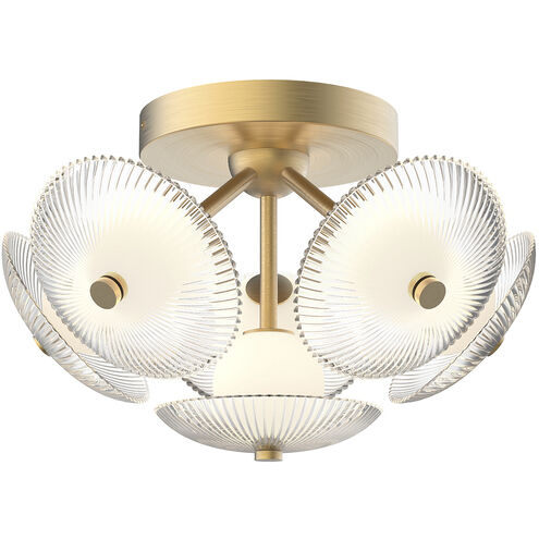 Alora Mood FM417606BGCR Hera LED 15.88 inch Brushed Gold Flush Mount Ceiling Light