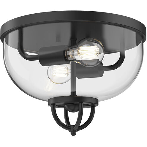 Alora Mood FM461102MB Lancaster 2 Light 12.63 inch Matte Black Flush Mount Ceiling Light