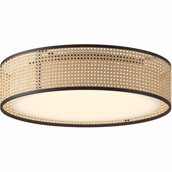 Alora Mood FM479020RB-5CCT Lyla Rattan LED 22" Flush Ceiling Light Fixture - 5CCT