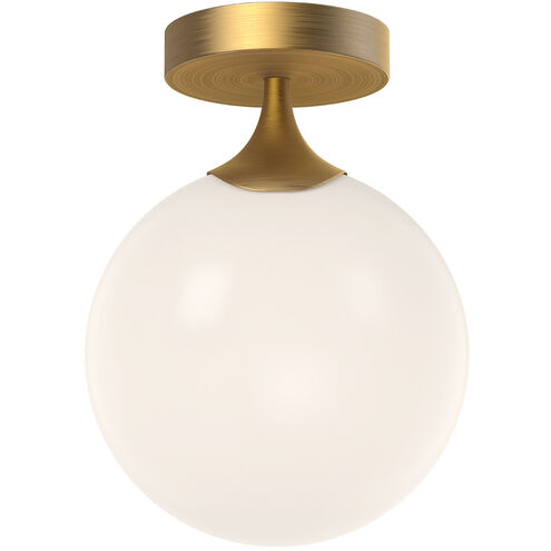 Alora Mood FM505108AGOP Nouveau 1 Light 7.88 inch Aged Gold Flush Mount Ceiling Light
