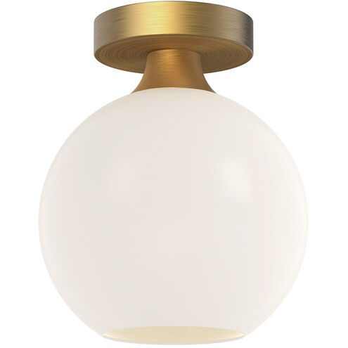 Alora Mood FM506108AGOP Castilla 1 Light 7.88 inch Aged Gold Flush Mount Ceiling Light in Opal Glass
