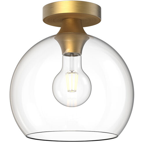 Alora Mood FM506210AGCL Castilla 1 Light 9.88 inch Aged Gold Flush Mount Ceiling Light in Clear