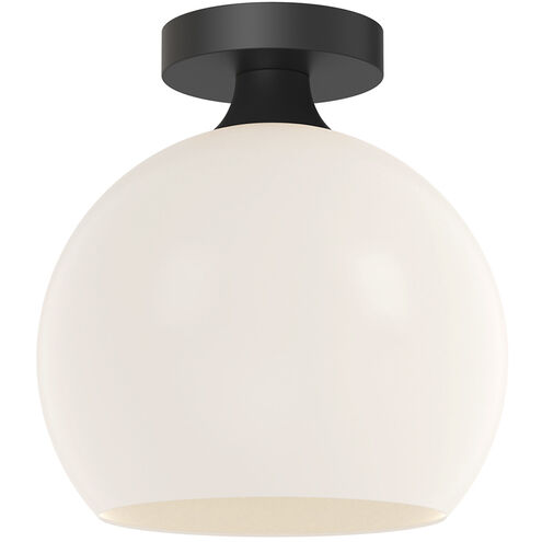 Alora Mood FM506210MBOP Castilla 1 Light 9.88 inch Matte Black Flush Mount Ceiling Light in Opal Glass