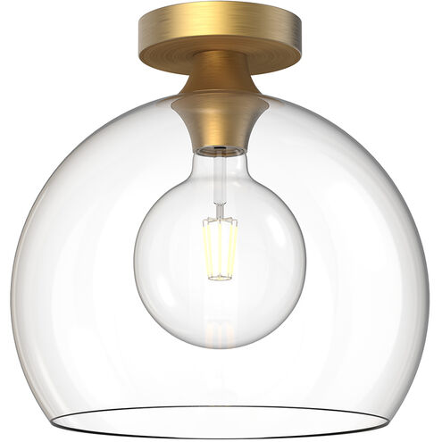 Alora Mood FM506312AGCL Castilla 1 Light 11.88 inch Aged Gold Flush Mount Ceiling Light in Clear