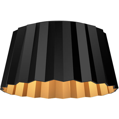 Alora Mood FM528514MB Plisse 2 Light 14.13 inch Matte Black Flush Mount Ceiling Light