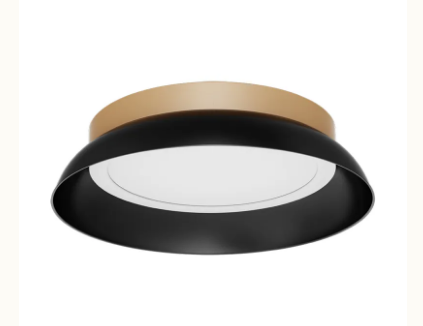 Westgate FMLB-R12-MCT5-FMF15-BG LED Ceiling Lights Built with FMLB Fixtures, Watt 24W, Lumens 2000lm, 5CCT 27K/30K/35K/40K/50K Black/Gold Finish