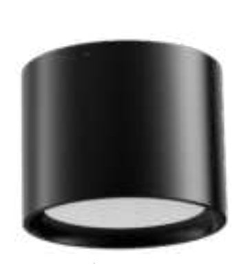 Westgate FMLB-R7-MCT5-CMC7S-BK LED Cylinders Flush Mount Light, Watt 12W, Lumens 900lm, 5CCT 27K/30K/35K/40K/50K Black Finish
