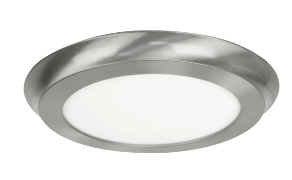 Feit Electric FP15D/4WY/NK 15-inch Round 3-in-1 Selectable White Nickel LED Ceiling Fixture, Multi-Color Temperature, Wattage 22W, Voltage 120V