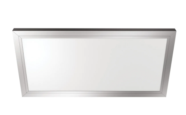Feit Electric FP1X2/6WY/NK 1 ft. x 2 ft. (32W Replacement) Nickel Flat Panel LED Ceiling Light Fixture, Multi-Color Temperature, Wattage 25W, Voltage 120V