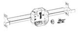 Orbit FSB-NBH 1-1/2” Deep, 4” Fan Support Box and New Construction Bar Hanger Assembly
