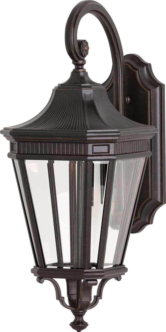 Generation Lighting OL5402GBZ Cotswold Lane 3 light Grecian Bronze outdoor wall lantern