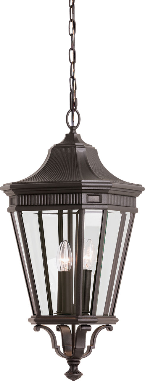 Generation Lighting OL5412GBZ Cotswold Lane 3 light Grecian Bronze hanging lantern