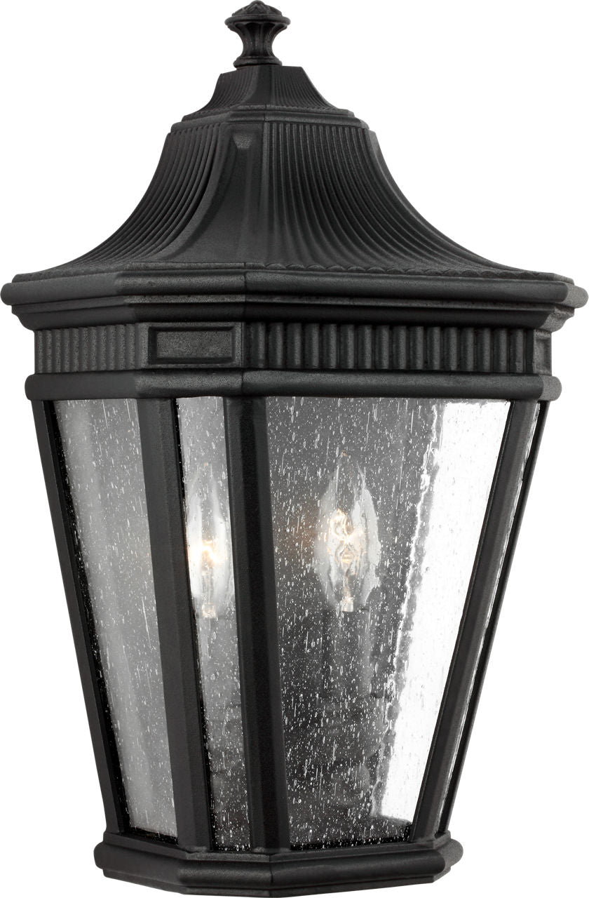 Generation Lighting OL5423BK Cotswold Lane 2 light black outdoor wall light