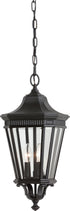 Generation Lighting OL5411BK Cotswold Lane 3 Light Black Pendant Ceiling Light
