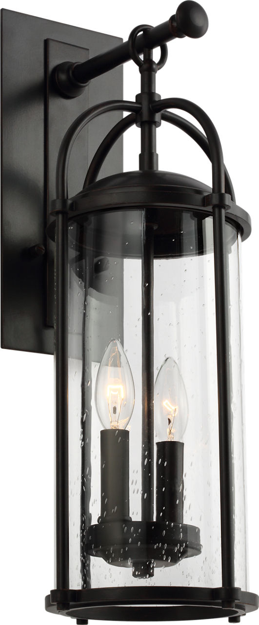 Generation Lighting OL7622ES Dakota espresso outdoor wall lantern with clear seeded glass