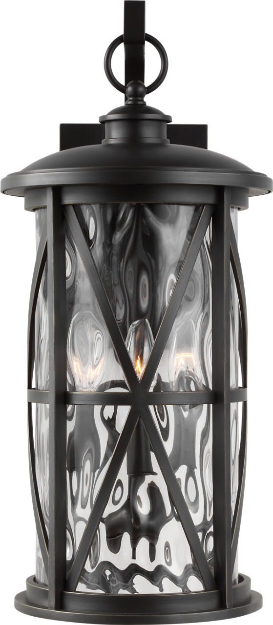 Generation Lighting Millbrooke 3 light antique burnished bronze outdoor wall lantern