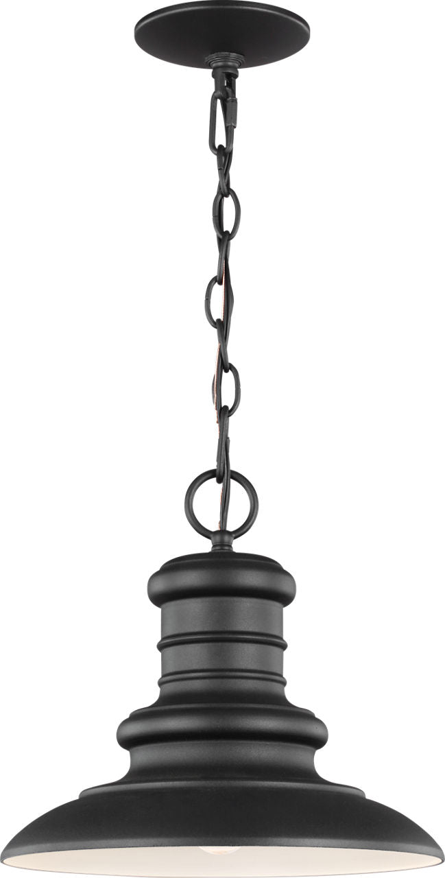 Generation Lighting OL8904TXB Redding Station textured black pendant ceiling light