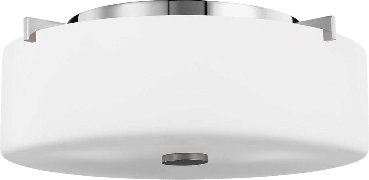 Generation Lighting Sunset Drive 2 light chrome flush mount ceiling light