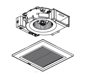 Panasonic FV-0810VSSB1 Use with FV-0510VSA1 Housing Contractor Pack.  Dual Speed Fan, high speed 50/80/100 CFM, low speed down to 30 CFM for continuous operation, <0.3/0.4/0.9 sone