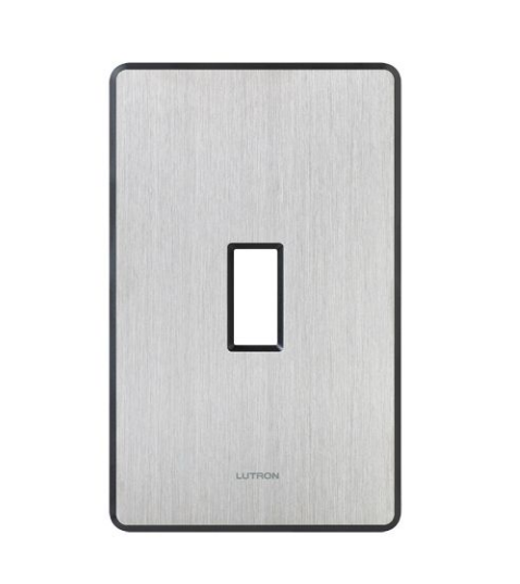 Lutron FW-1-SS Fassada 1-Gang Traditional Wall Plate (Stainless Steel)