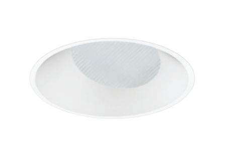 Visual Comfort Architectural EN3RL15W-HW Entra 3" Round Trim – Shower (Sandblasted Lens) – Wall Wash Style – Flangeless - 1.5" Ceiling Thickness - White Finish