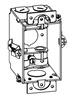 Orbit GB-1-MC-OW 2-1/2” Deep, Gangable 1-Gang Switch Box With MC Clamps & Locking Grips for Old Work