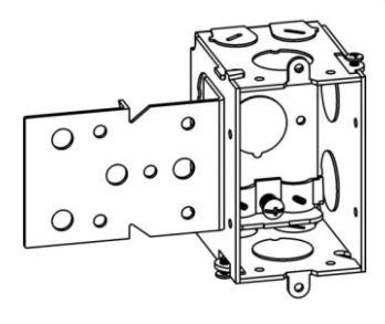 Orbit GB-1-NM-B 2-1/2” Deep, Gangable 1-Gang Switch Box With NM Cable Clamps & B Bracket