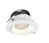 DALS Lighting GBR06-CC-WH 6" 20 Watt Revolve LED Gimbal Downlight - CCT Selectable - 1,500 Lumens - 120V - White Finish