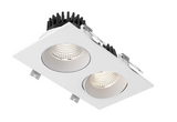 DALS Lighting GBR35-CC-DUO-WH Duo Revolve LED Gimbal Downlight - 24W - 1,740 Lumens - CCT Selectable - 120V - White Finish