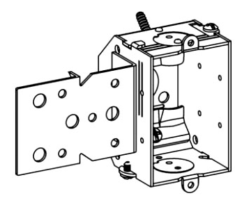 Orbit GBV-B 2-1/4" Deep 1-G Gangable Beveled Corners Switch Box + Bracket