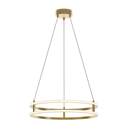 AFX Lighting GEMP24LAJUDGD Gemini 24 Inch CCT LED Pendant In Gold With White Acrylic Diffuser