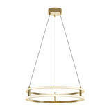 AFX Lighting GEMP24LAJUDGD Gemini 24 Inch CCT LED Pendant In Gold With White Acrylic Diffuser