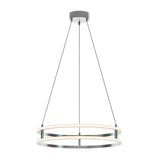 AFX Lighting GEMP24LAJUDNP Gemini 24 Inch CCT LED Pendant In Painted Nickel With White Acrylic Diffuser