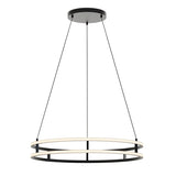 AFX Lighting GEMP32LAJUDBK Gemini 32 Inch CCT LED Pendant In Black With White Acrylic Diffuser