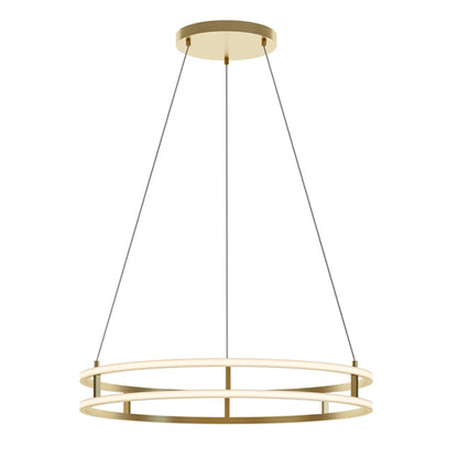 AFX Lighting GEMP32LAJUDGD Gemini 32 Inch CCT LED Pendant In Gold With White Acrylic Diffuser