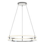 AFX Lighting GEMP32LAJUDNP Gemini 32 Inch CCT LED Pendant In Painted Nickel With White Acrylic Diffuser