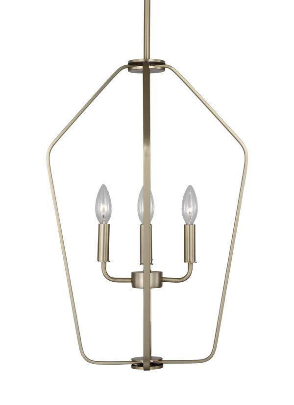 Generation Lighting GLC1264SBE Kennan 4 Light Satin Brass chandelier ceiling light