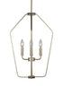 Generation Lighting GLC1264SBE Kennan 4 Light Satin Brass chandelier ceiling light