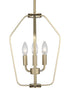 Generation Lighting GLC1283SB Kennan 3 Light Satin Brass Chandelier Ceiling Light