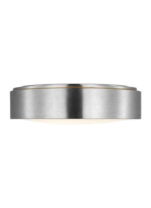Generation Lighting GLF1053BSE Albee 3 Light 18 inch Brushed Steel Flush Mount Ceiling Light