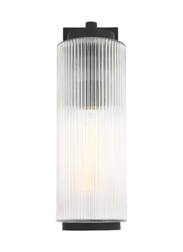 Generation Lighting GLO1081TXBE Ronde 1 Light Textured Black Outdoor Wall Lantern