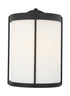 Generation Lighting GLO1101OE-TXB Luning 1 light textured black wall lantern with opal etched glass