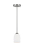 Generation Lighting GLP1021BS Emile brushed steel mini pendant ceiling light