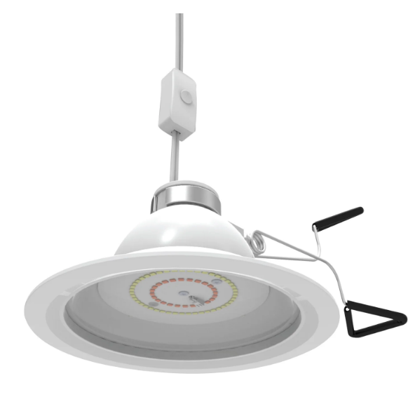 Feit Electric GLP8FS/CLAMP/32W/LED 8 in. Round Clamp Mount LED Grow Light, Color Temperature 4200K, Wattage 32W, Voltage 120V