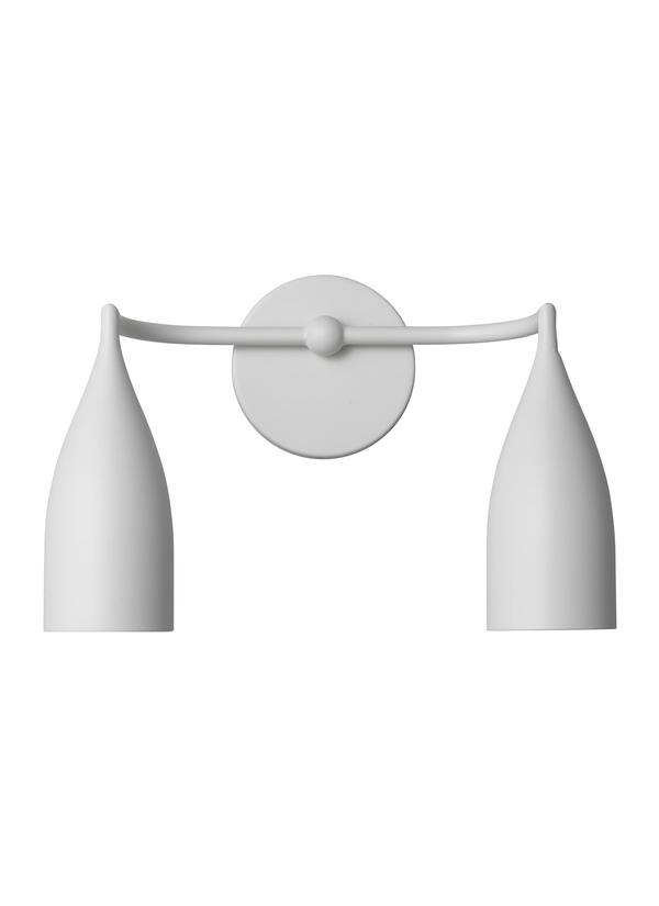 Generation Lighting Maya 2 light matte white bath vanity wall light