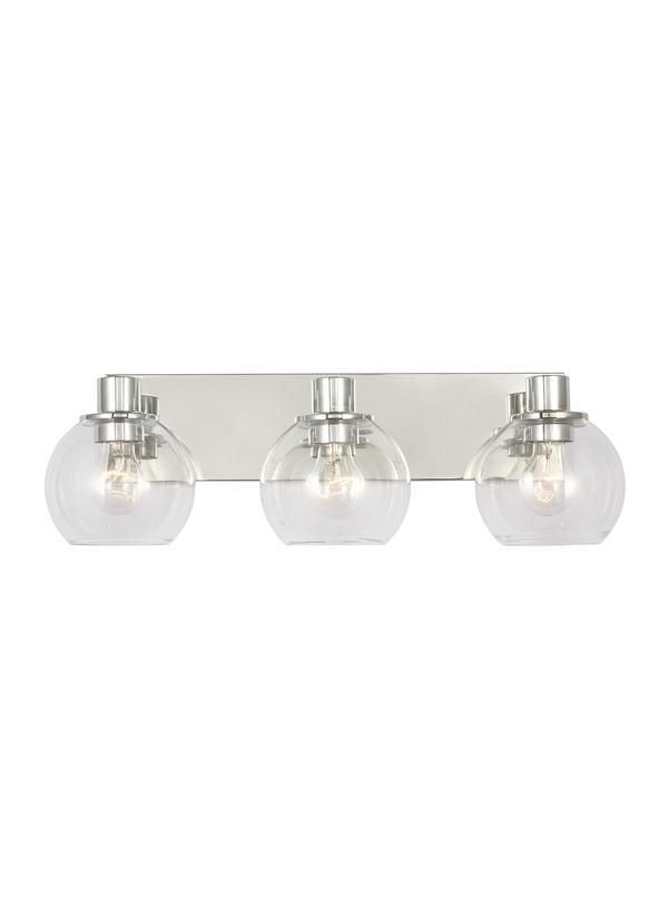 Generation Lighting GLV1123CHE Rito 3 light chrome bath vanity wall light
