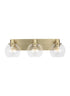Generation Lighting GLV1123SBE Rito 3 light satin brass bath vanity wall light