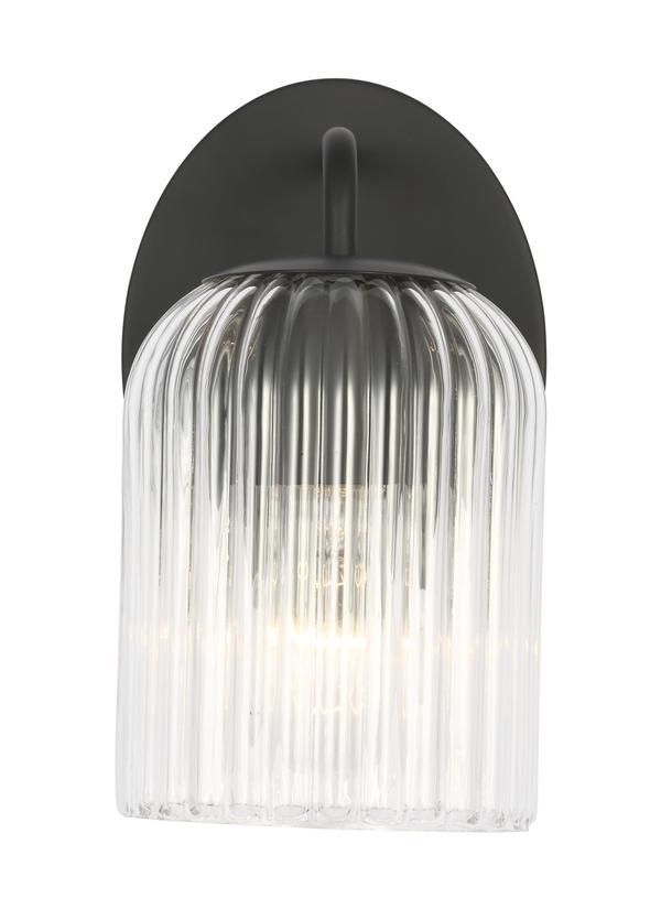 Generation Lighting Eisele 1 light matte black bath vanity wall light