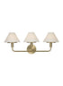 Generation Lighting GLW1033SB Mendota 3 light satin brass bath vanity wall light