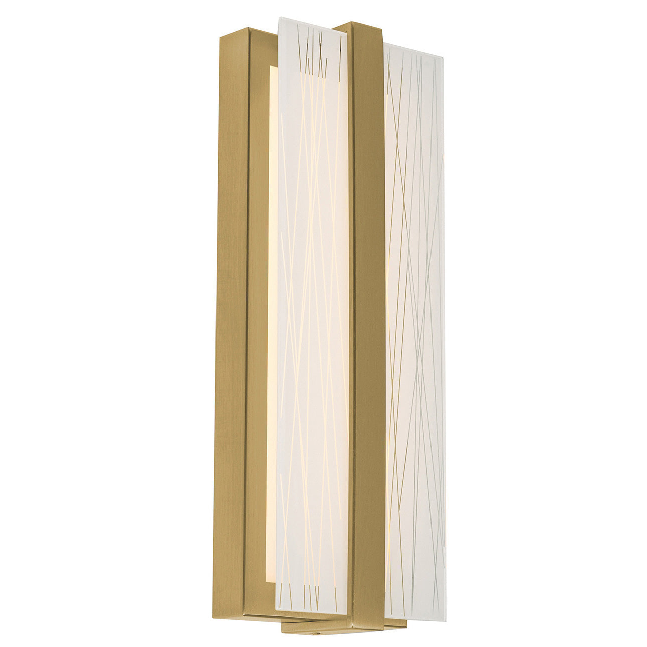 AFX Lighting GLYS0514LAJUDLB Gallery 14 Inch LED Outdoor Wall Sconce, 120-277V, Watt 14W, Selectable 5CCT, Light Antique Brass Finish